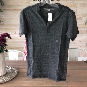 Gray short sleeved men’s T-shirt